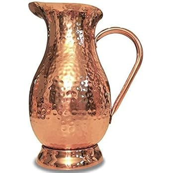 Pure Copper Pitcher - 70 fl oz, Hand Made Hammered Copper Water Jug for Drinking | 100% Heavy Dut... | Amazon (US)