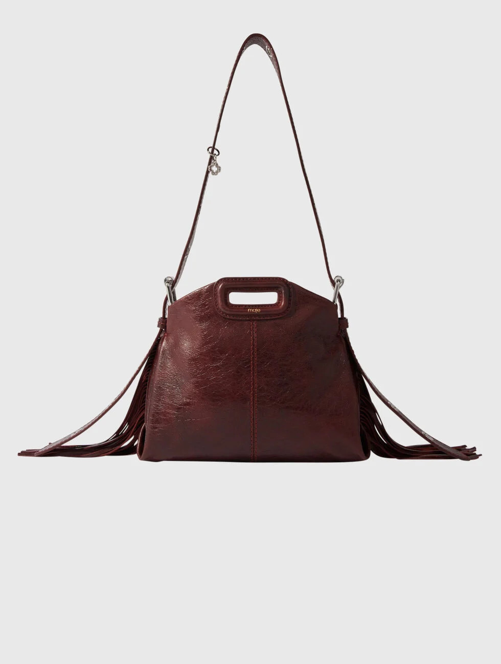Sac Miss M mini en cuir craquelé rouge pour femme | Maje | Maje EU