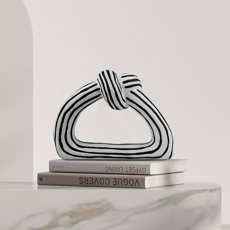White Home Decor Accents Knot Statue, Aesthetic Shelf Decor Accents for Living Room Accessories, ... | Amazon (US)