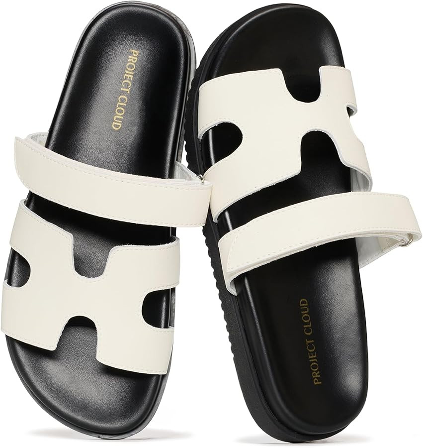Project Cloud 100% Genuine Leather Sandals for Women Footwear - Stylish Womens Sandals with Plush... | Amazon (US)