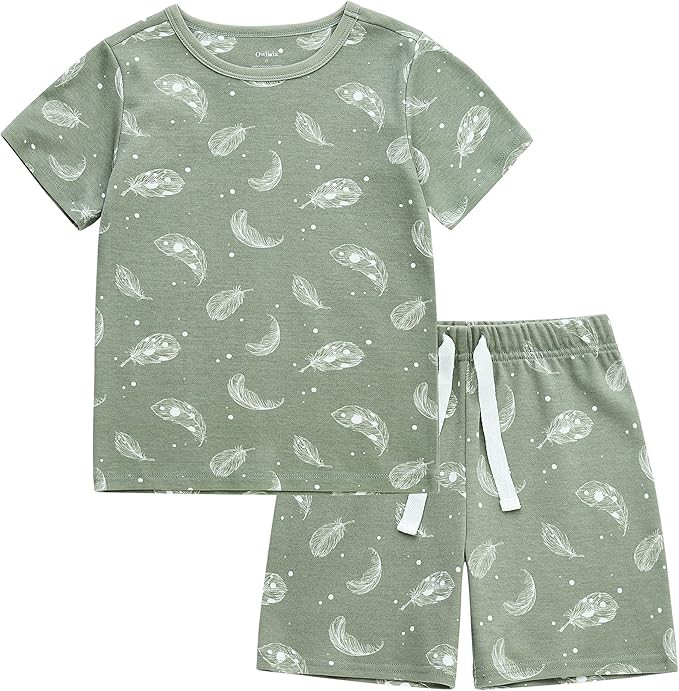 Owlivia 100% Organic Cotton Baby Short Sleeve Pajama Sets, Toddler Boy Girl 2-Piece Sleepwear | Amazon (US)