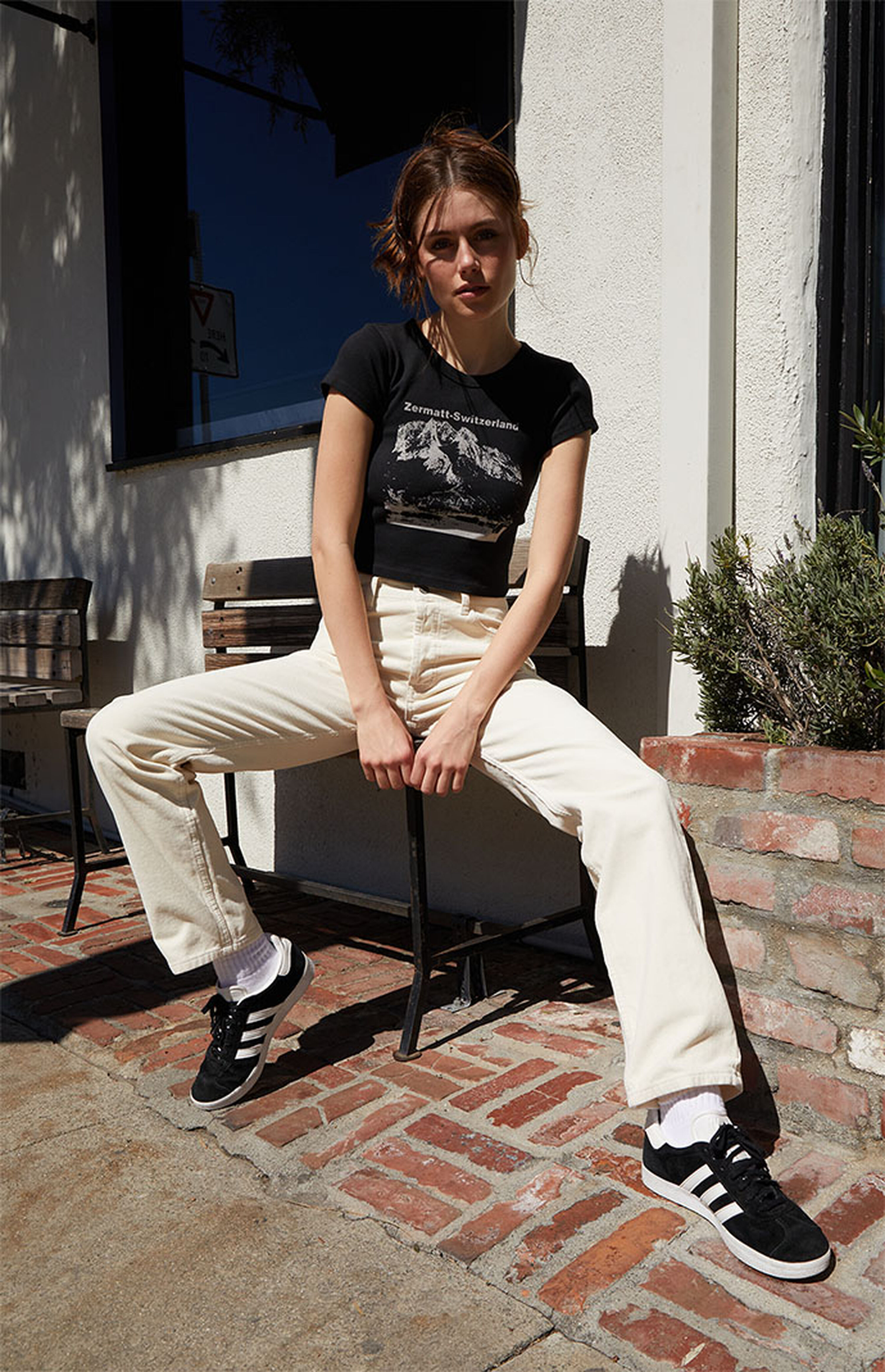 John Galt White Corduroy Straight Leg Pants | PacSun | PacSun