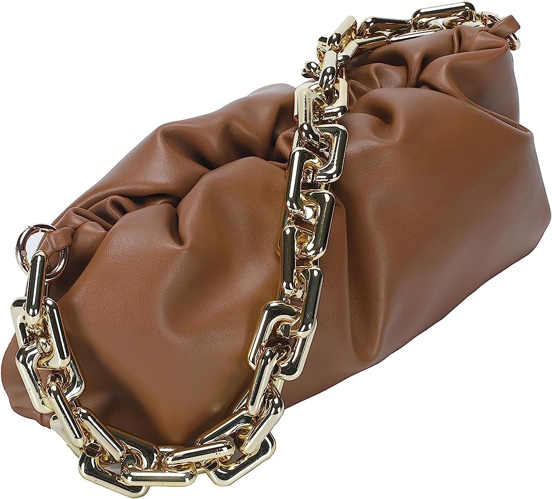 Cloud Bag Dumpling Shoulder Bag Chunky Chain Pouch Bag | Amazon (US)