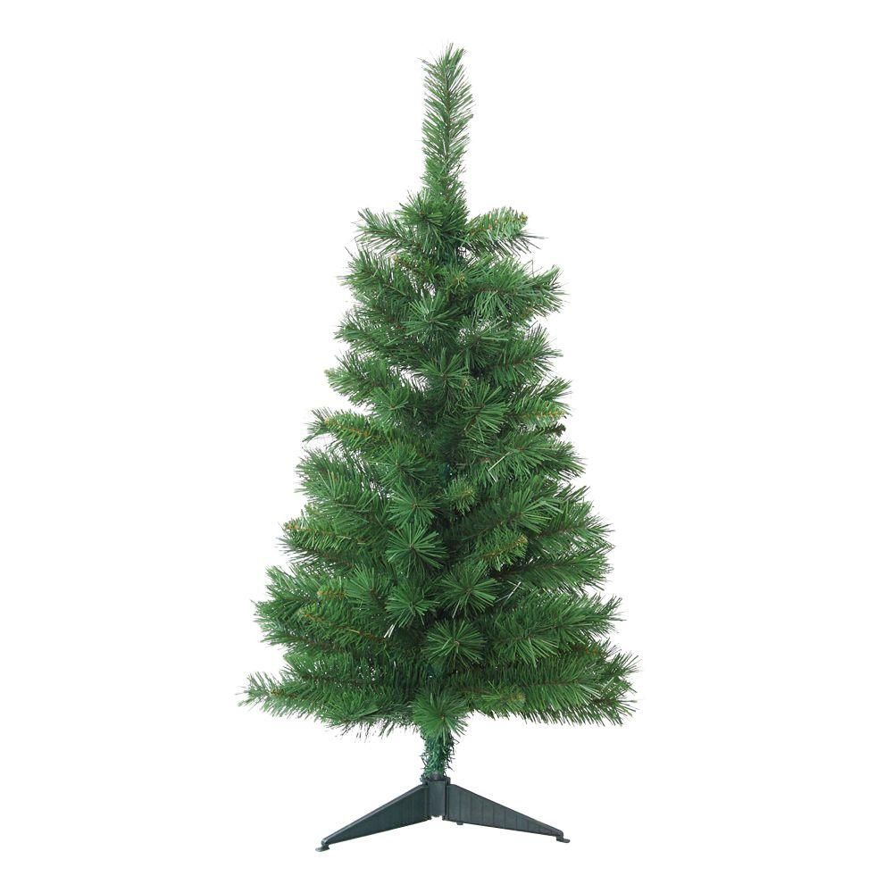 3 ft Tacoma Pine Unlit Artificial Christmas Tree | The Home Depot