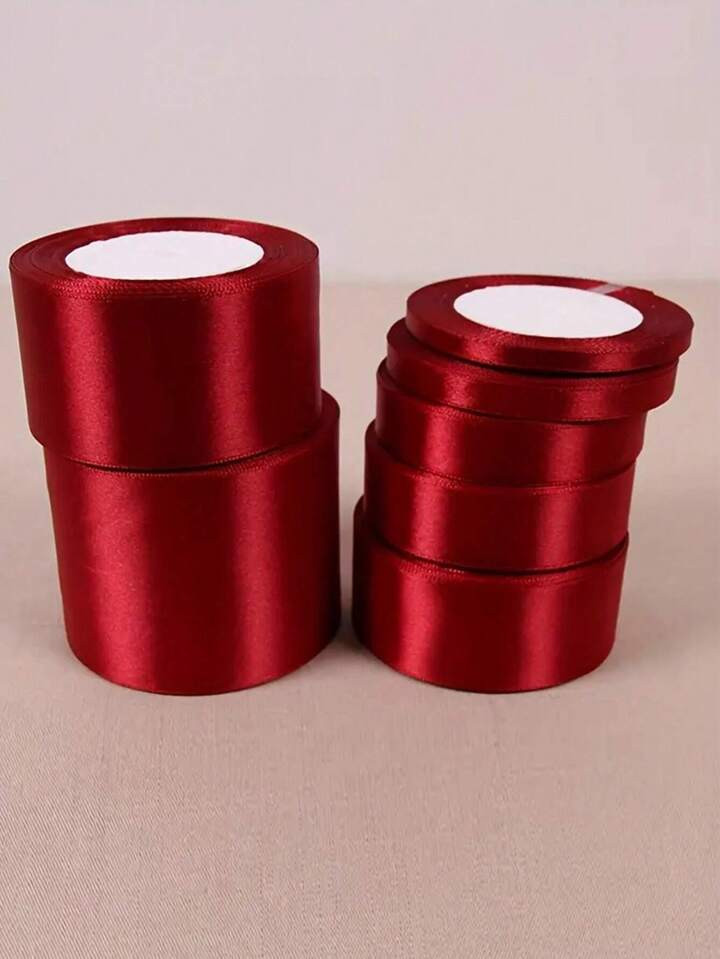 25 meter luxe wijnrood zijden satijnen lint - perfect voor bruiloften, feesten, cadeauverpakkinge... | SHEIN