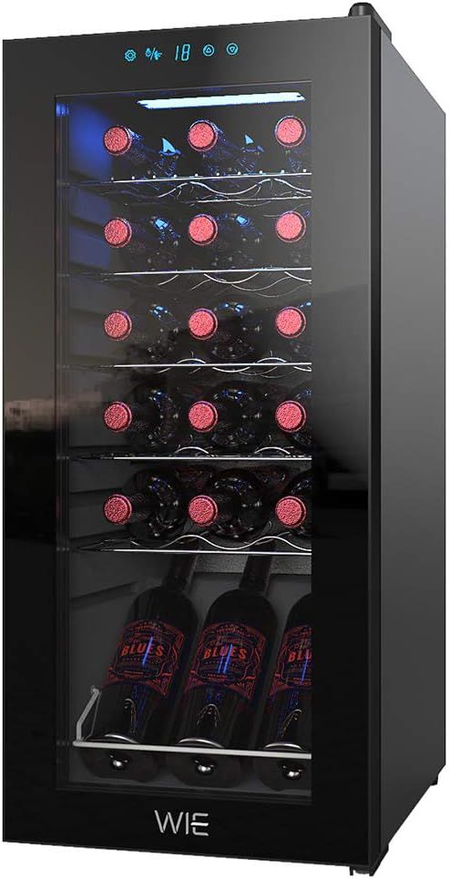 WIE Wine Cooler 18 Bottle Refrigerator Wine Fridge Compressor for Home Freestanding Wine Cellars ... | Amazon (US)