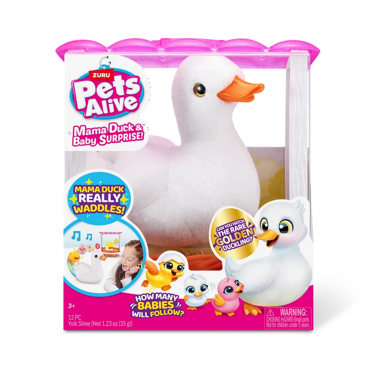 Pets Alive Mama Duck & Baby Surprise, Nurturing Play Surprise Hatching Interactive Girls' Toy by ... | Walmart (US)