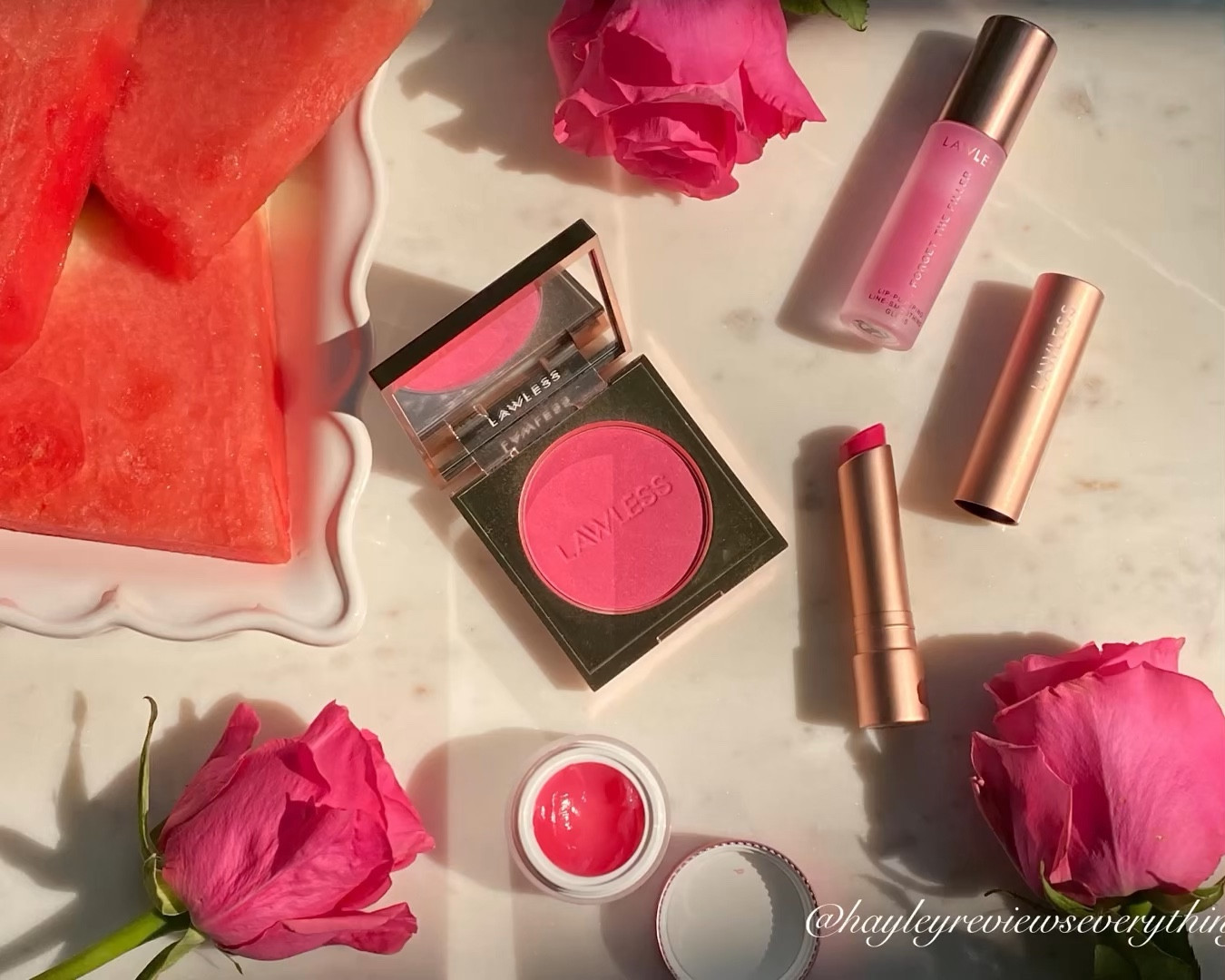 I’m obsessed with this juicy watermelon collection Lawless kindly gifted! All of their products are clean, cruelty free and vegan. They’re also super effective and beautiful. All of the lip products are perfectly yummy and have a sweet watermelon scent. They all make my lips super hydrated and add a pretty color! The blush is super pigmented and buildable. Add a little for a natural flush of color or more for a more glam look! Love these!

#LTKbeauty #LTKunder50 #LTKFind
