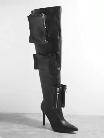 Puntige teen Stiletto Laarzen | SHEIN