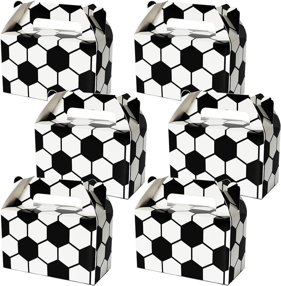 12 Pack Soccer Treat Boxes Sports Themed Party Favors Happy Birthday Football Bags Soccer Team Ca... | Amazon (US)