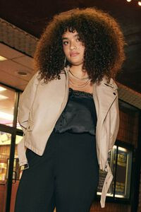 Plus Size Faux Leather Moto Jacket | Forever 21 (US)