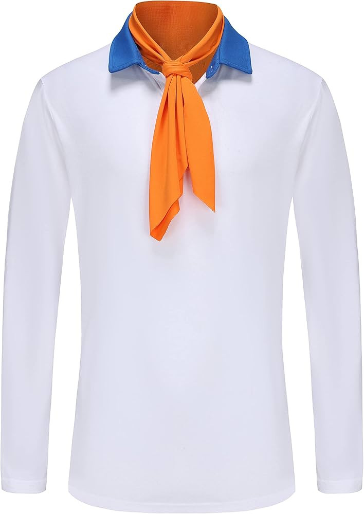 Adult Halloween Costume Tops Men's Cotton Summer Autumn Cosplay Long Sleeve Shirt(Large) | Amazon (US)