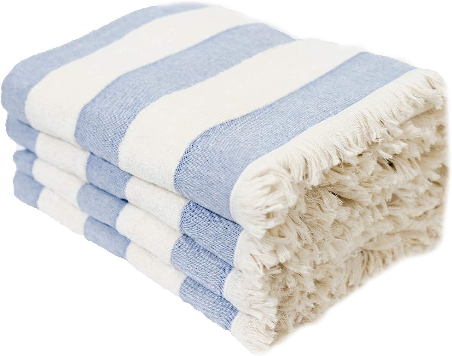 Set of 4 Turkish Beach/Pool Towels. 100% Organic Turkish Cotton, Stylish and Portable XL Design. | Amazon (US)