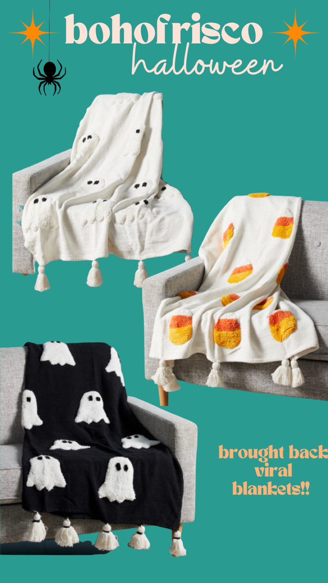 Viral ghost blankets back in stock online! Get these now before they sell out!! Ghost 👻 blanket throw blanket home decor Halloween finds summerween 

#LTKhome #LTKunder50 #LTKSeasonal