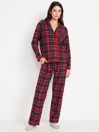 Flannel Pajama Set for Women | Old Navy (US)