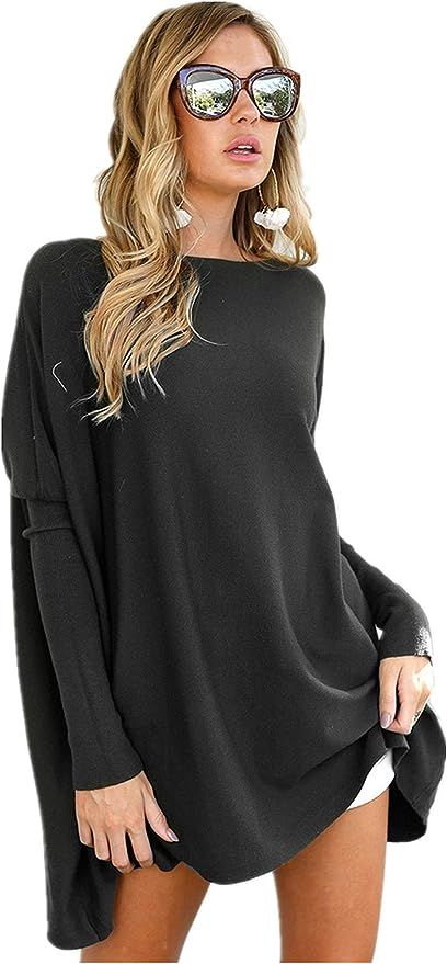 LIYOHON Women's Tunic Tops for Leggings Casual Oversized Shirts Batwing Long Sleeve Loose Fitting... | Amazon (US)