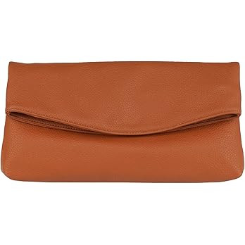 JNB Faux Leather Oversize Foldover Clutch | Amazon (US)