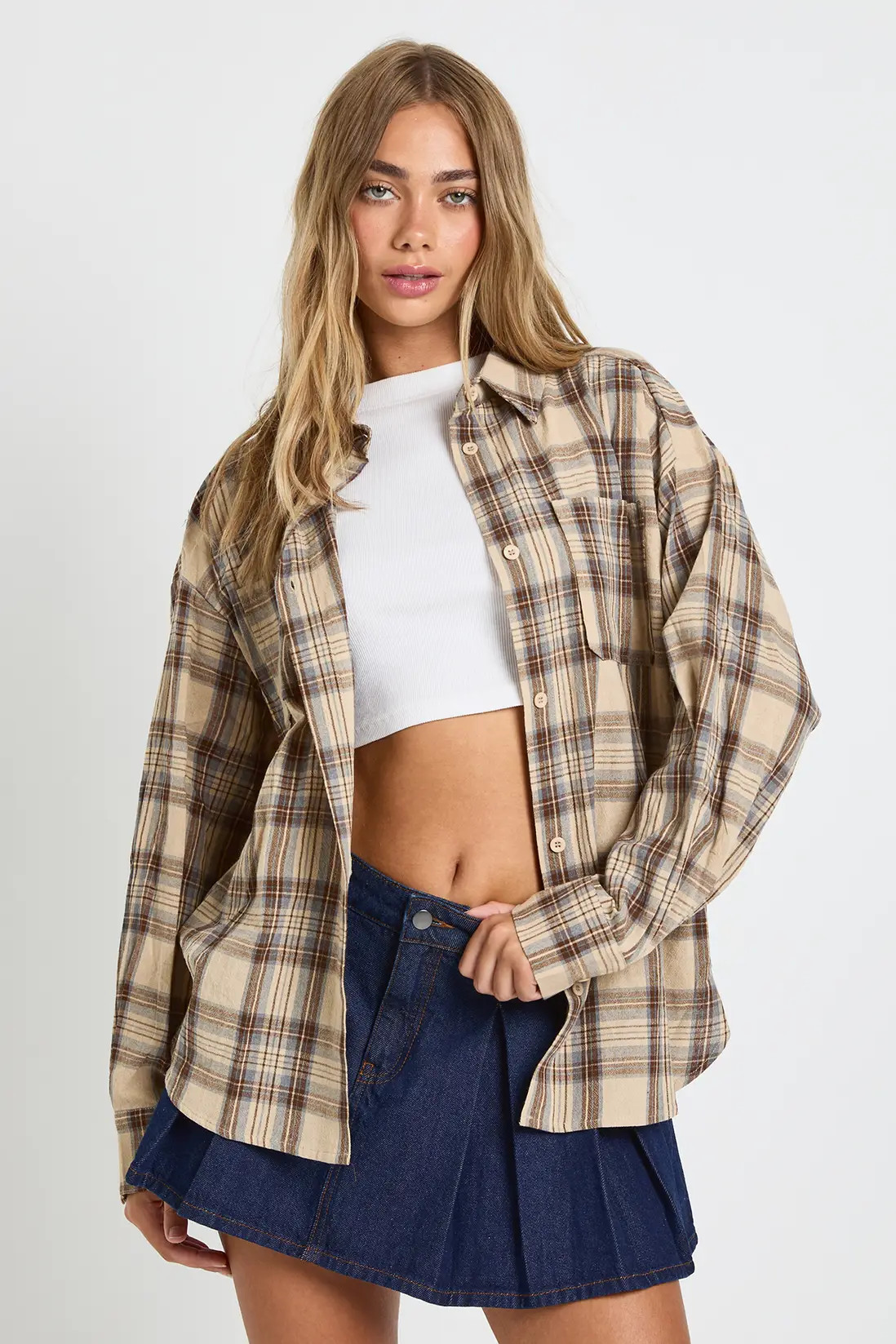 Oversized Check Shirt | Boohoo.com (UK & IE)