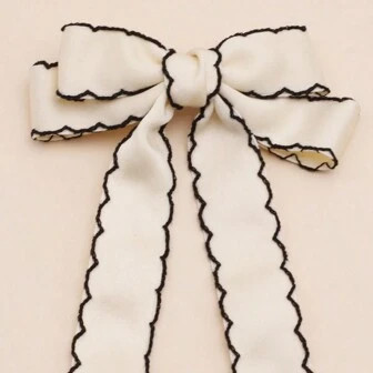 1pc Wavy Casual Party Fabric Bow Streamer Hair Clip | SHEIN