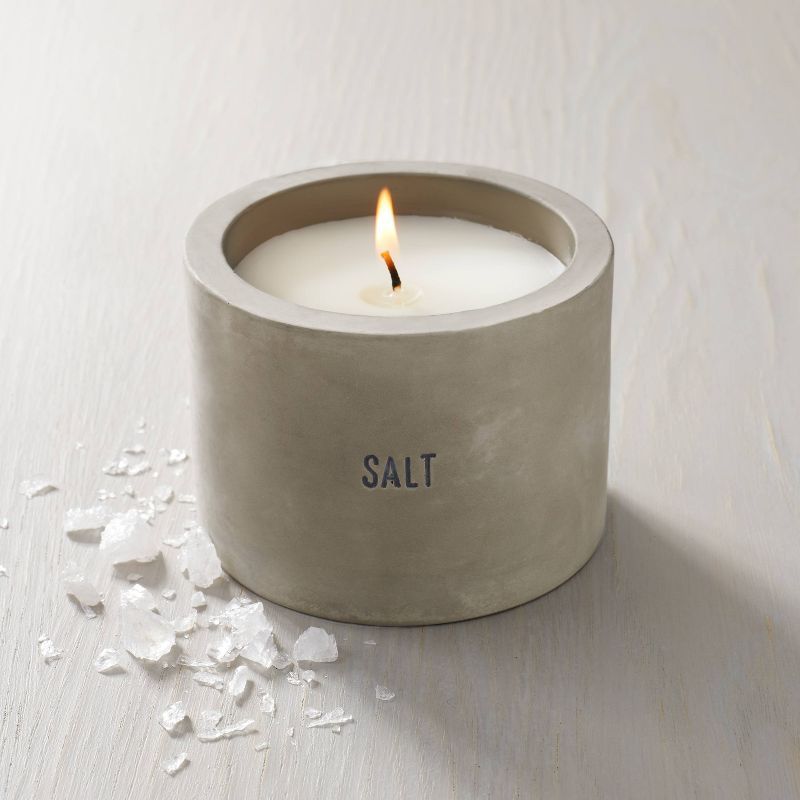 Mini Cement Salt Soy Blend Jar Candle Gray 5oz - Hearth & Hand™ with Magnolia | Target