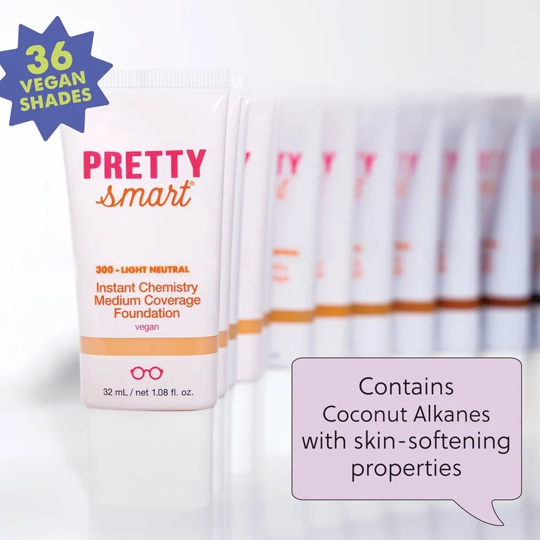 Pretty Smart Instant Chemistry Medium Coverage Foundation, 320 Light Medium Neutral, 1.08 fl. oz. | Walmart (US)