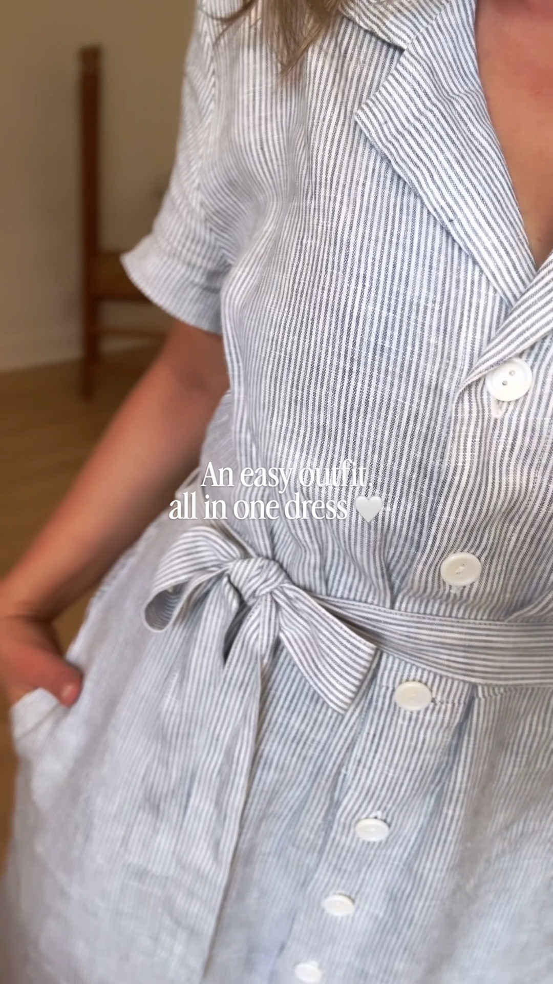 An easy outfit, all in one dress 🤍 Love the subtle stripes, tie waist, and pockets on this Quince dress!

I’ve linked it here alongside a few more Quince favorites to browse during today’s Insider Sale. The sale is today only, October 6, exclusively in the Quince app for U.S. shoppers. Eligible items are automatically discounted in the app—no code needed. Check the app for included styles and sale prices.

#QuincePartner #ad