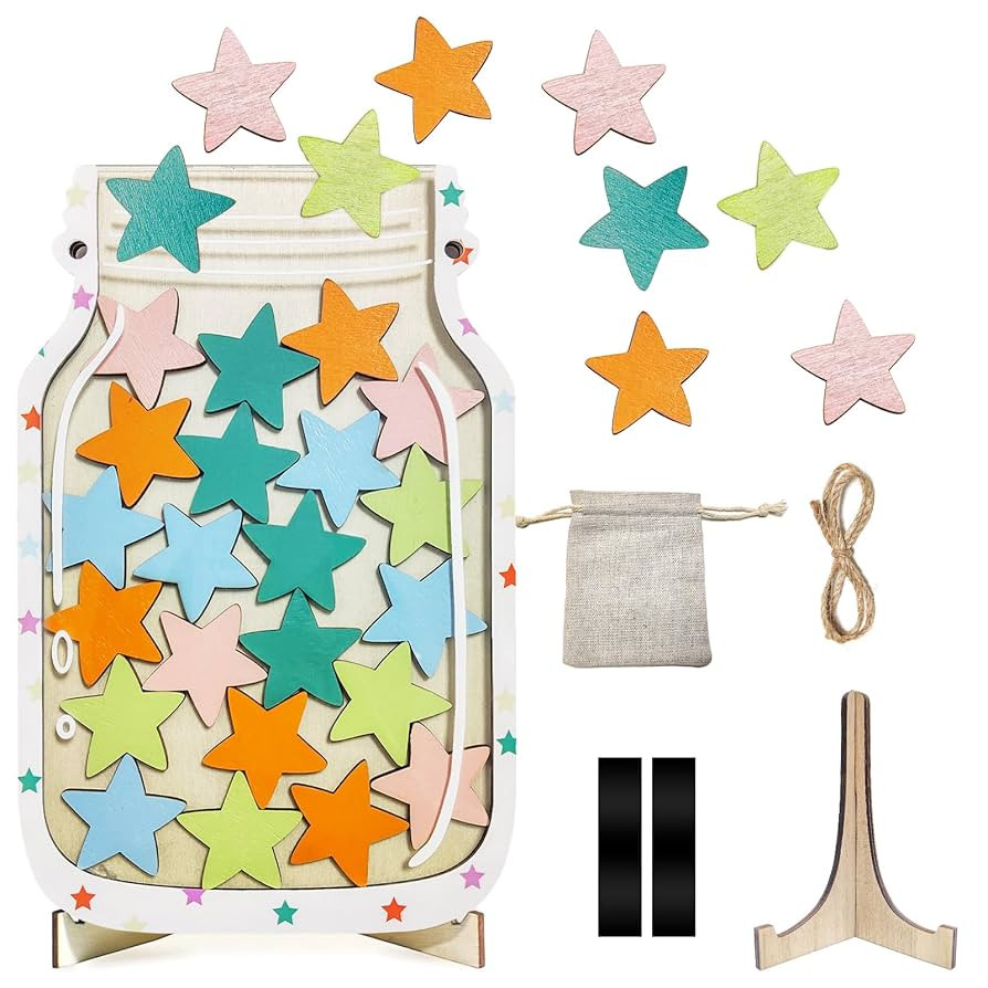 Magnetic Reward Jar for Kids – Star Jar Reward System, Behavior Classroom Incentive Jar with Fu... | Amazon (US)