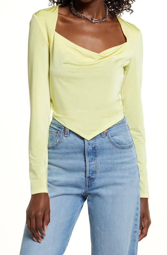 Open Edit Drape Front Knit Top | Nordstrom | Nordstrom