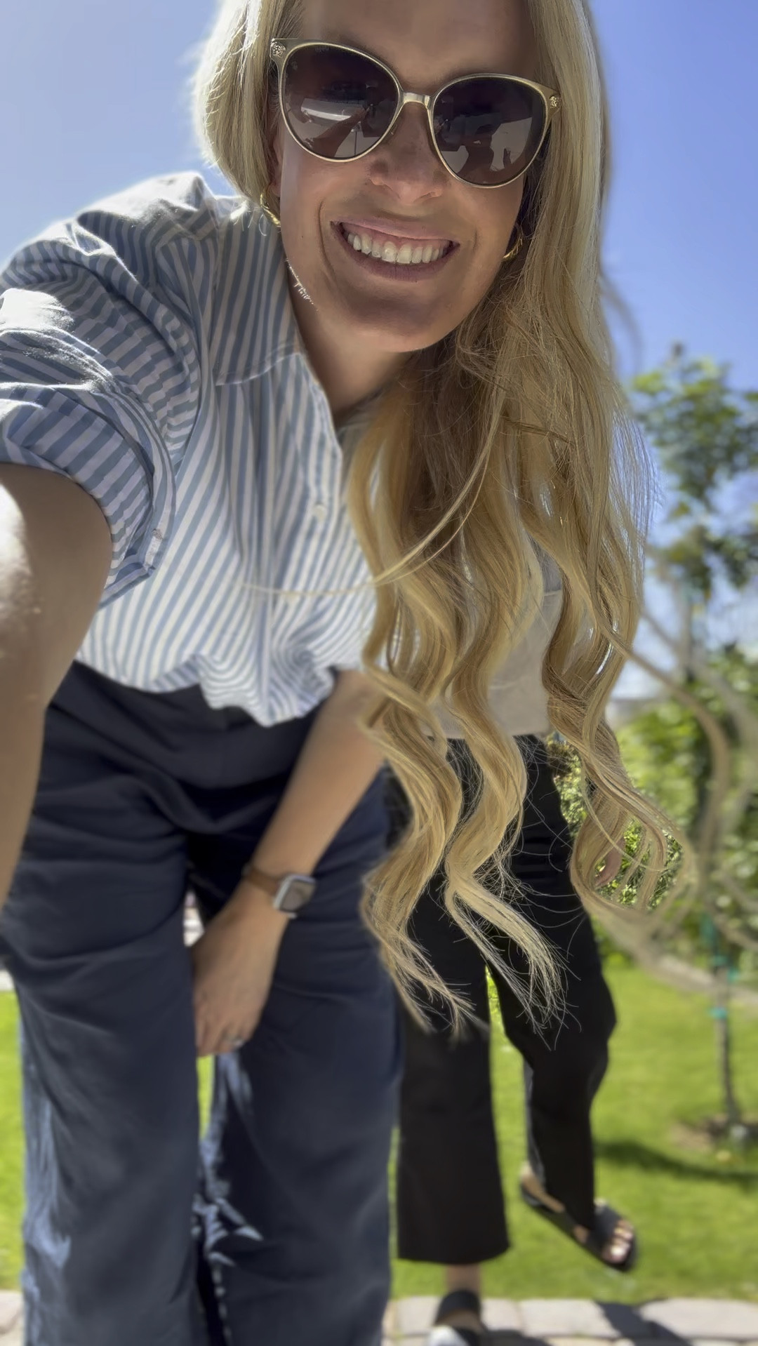 Slip into style with our Navy Harmonize Pants from the Darling Society Spring ‘24 Capsule. They’re perfect for any occasion, whether you’re running errands or meeting up with friends for lunch. Today, I paired them effortlessly with a striped blue dress shirt and comfy Birkenstocks for a laid-back yet put-together look. It was the ideal OOTD for catching up with my friend Diane over a delicious meal. Comfort and style, all wrapped up in one fabulous outfit

🏷️ capsule wardrobe, spring fashion, OOTD, outfit of the day, minimalist fashion, seasonal style, wardrobe essentials, fashion inspiration, mix and match, versatile outfits, sustainable fashion, curated wardrobe, fashion trends, classic pieces, timeless style

#LTKVideo #LTKstyletip #LTKworkwear