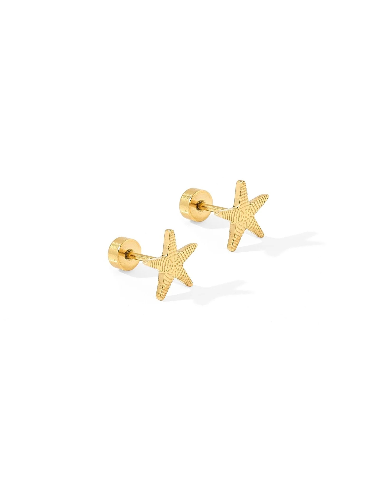 Screwback Stud Earrings - Starfish Gold | LINNY CO LLC