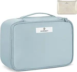 Pocmimut Makeup Bag Cosmetic Bag for Women Cosmetic Travel Makeup Bag Large Travel Toiletry Bag f... | Amazon (US)