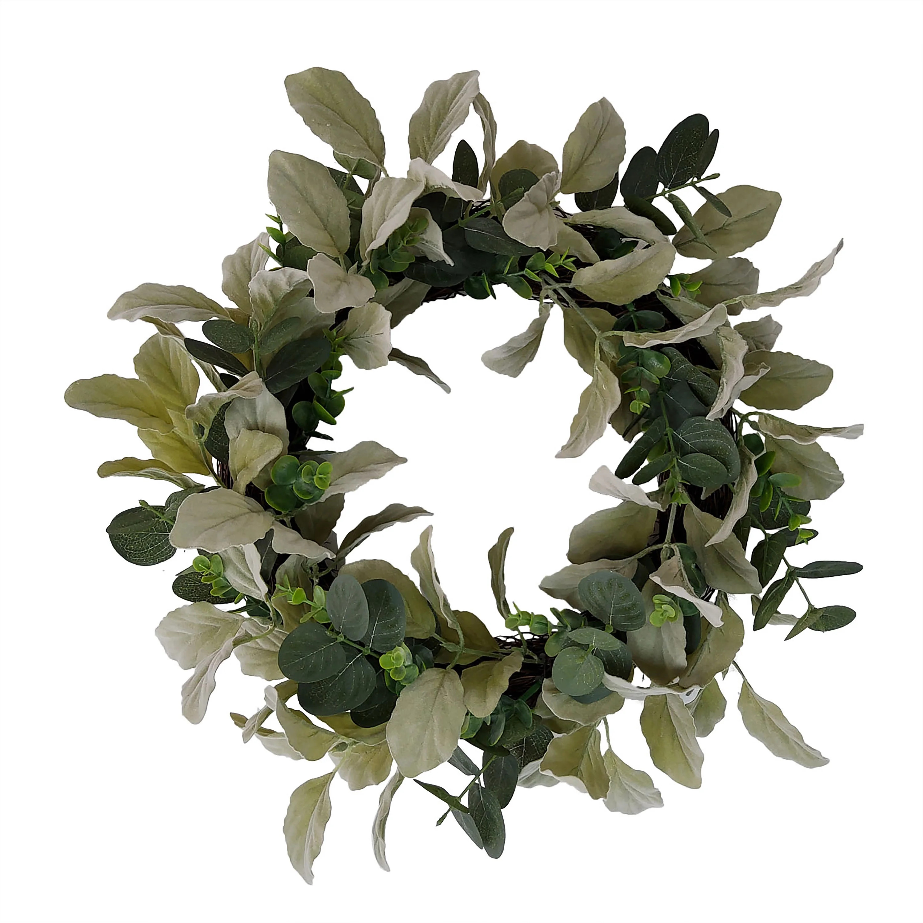 Mainstays, 18in Indoor Artificial Evergreen Wreath, Green Color, Plastic, Not in Pot. | Walmart (US)