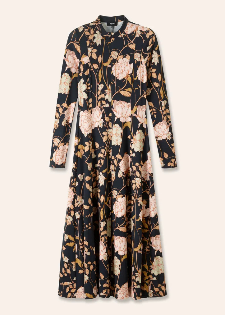 Romantic Floral Print Fit and Flare Maxi Dress | ME+EM Global (Excluding US)