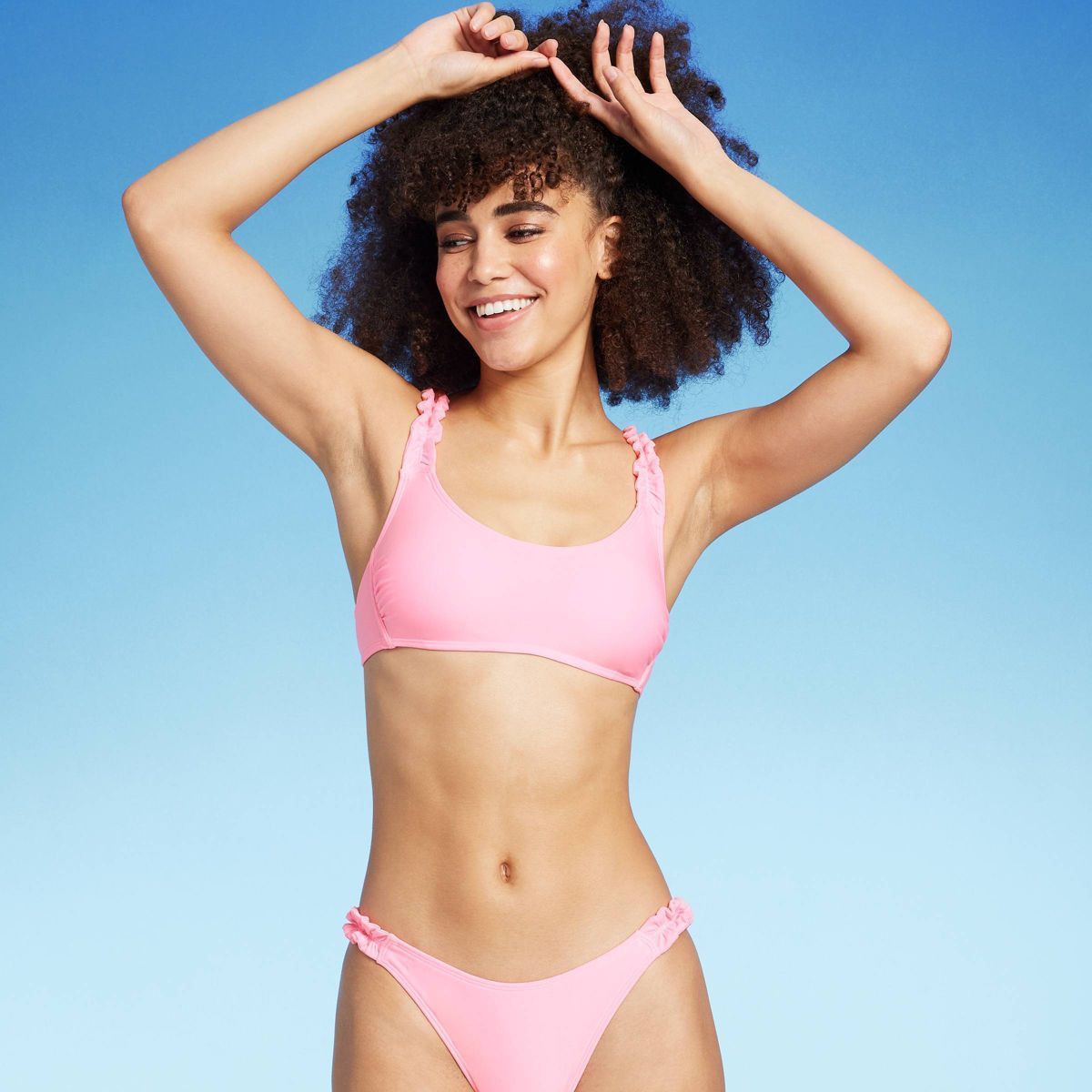 Women's Ruffle Strap Bralette Bikini Top - Wild Fable™ | Target