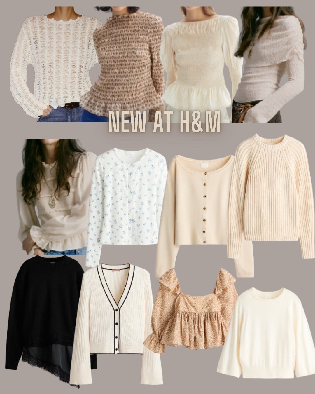 H&m fashion
Spring tops
Blouse
Cardigan
