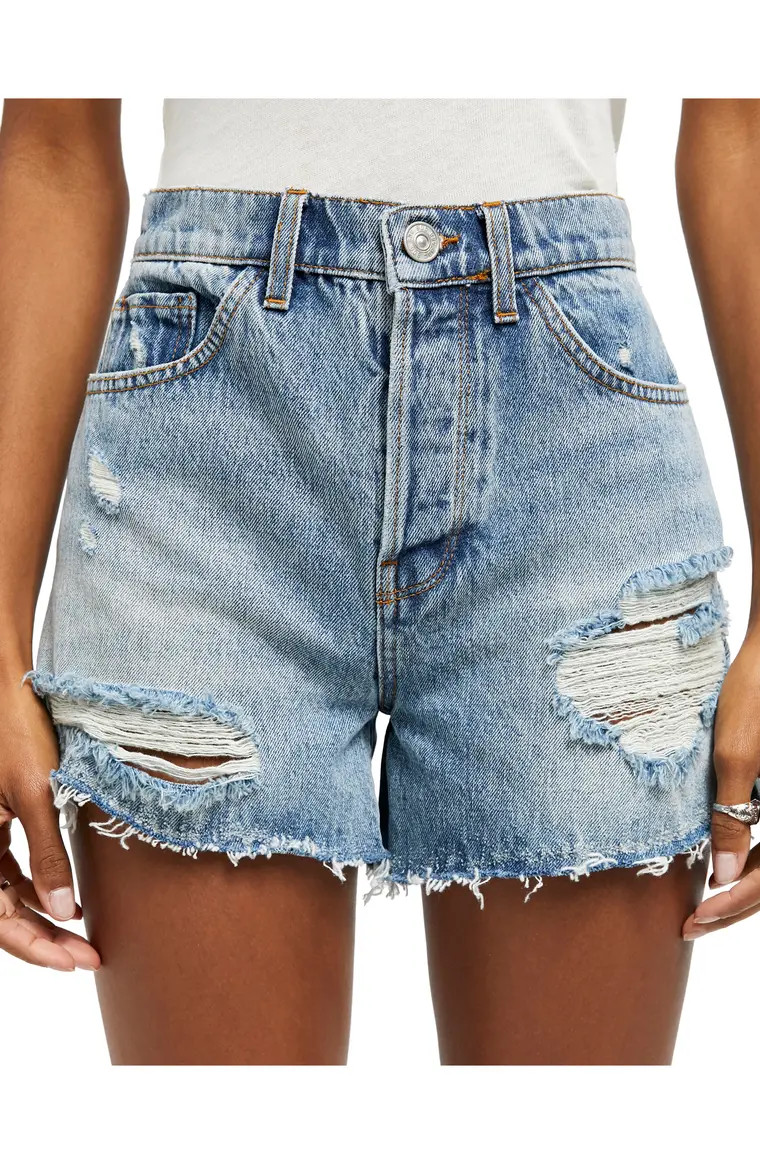 Pax Ripped High Waist Denim Shorts | Nordstrom