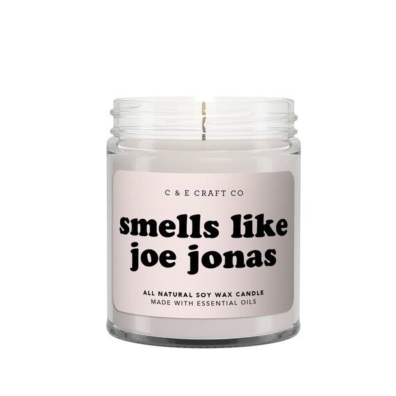 Smells Like Joe Jonas  Soy Wax Candle  Pop Culture Candle  | Etsy | Etsy (US)