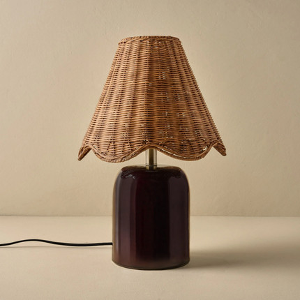 Click for more info about Farrah Table Lamp - Deep Burgundy
