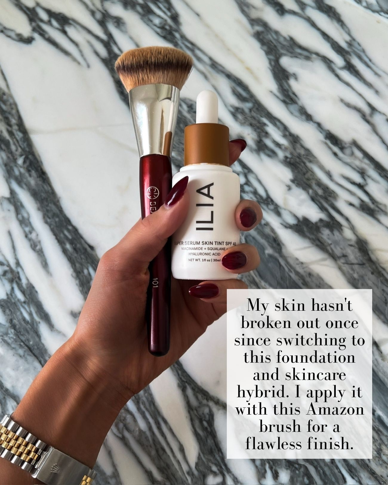 The best everyday base makeup for winter
Ilia skin tint (skincare and foundation in one)
Amazon foundation brush 

#LTKFindsUnder100 #LTKBeauty #LTKFindsUnder50