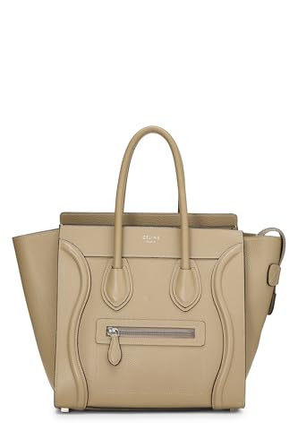 Céline, Pre-Loved Beige Drummed Calfskin Luggage Micro, Beige | Amazon (US)