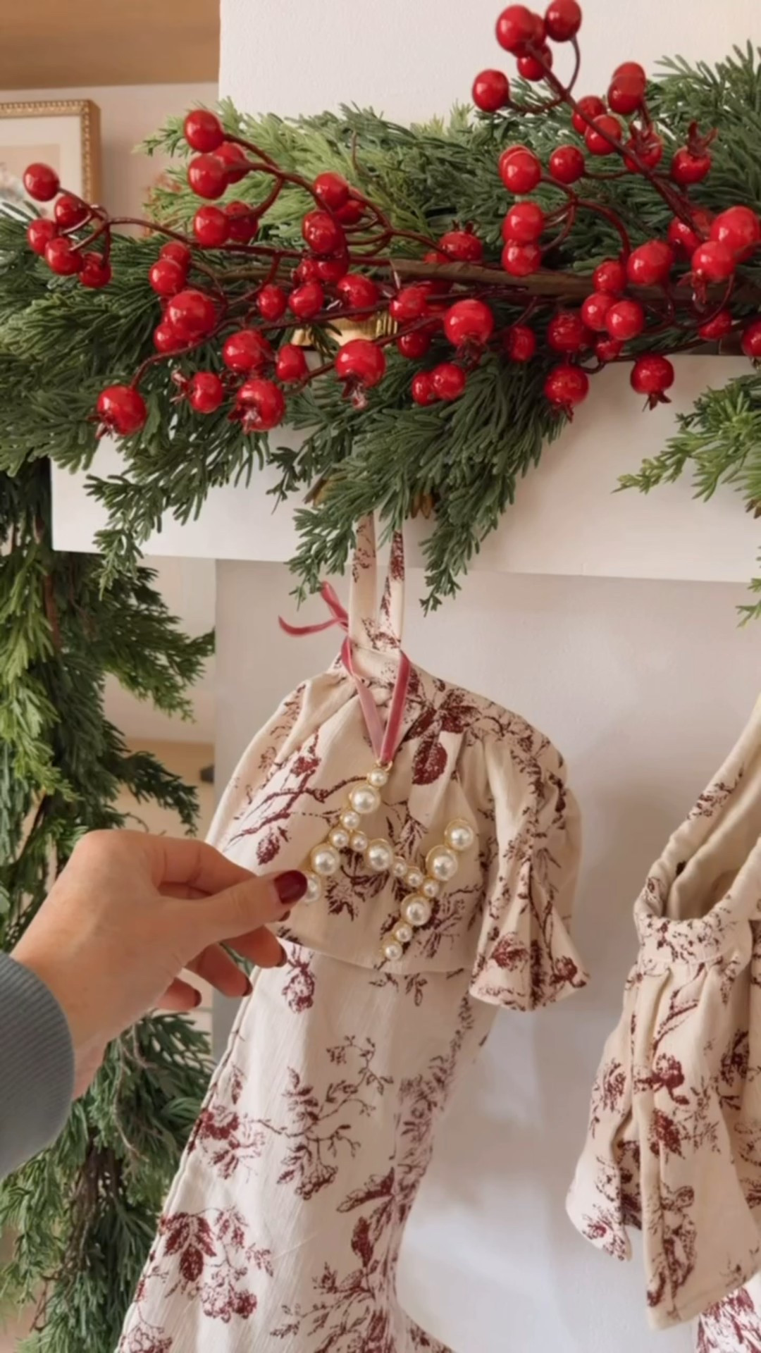 Another way to use your initial ornaments is to add them to your stockings if you have stockings like ours that don’t have your names on it! These ornaments are currently 30% off if you sign up for Anthroperks - it’s free to sign up!

Loverly Grey, Anthropologie, stockings, Christmas decor, mantel decor, initial ornaments 

#LTKHoliday #LTKCyberWeek
