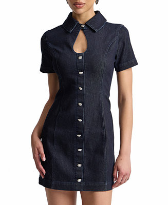 Women's Short-Sleeve Collared Dress | Macy's