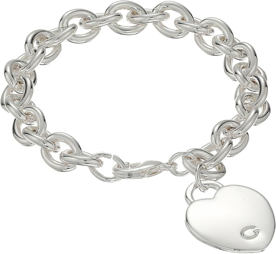 GUESS "Basic" G Logo Heart Link Bracelet | Amazon (US)
