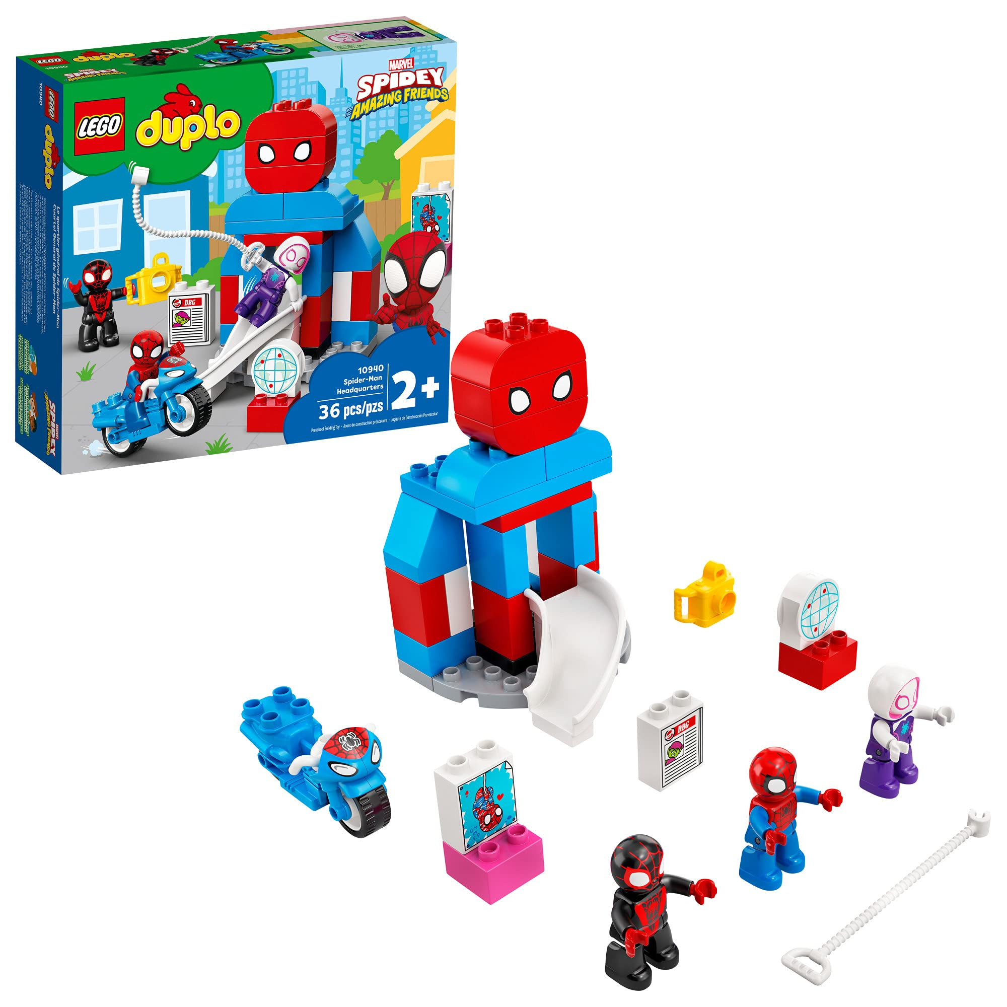 LEGO DUPLO Marvel Spider-Man Headquarters 10940 Spidey and His Amazing Friends TV Show Building T... | Amazon (US)