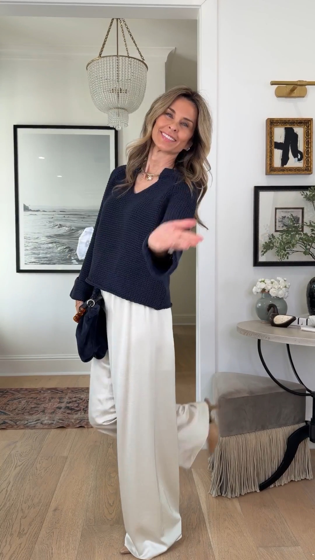 I’m 5’6’’. Brochu Walker is a favorite elevated line that I wear often.
-Navy knit v neck sweater is size XS
-striped Pia cotton shirt size XS
-double faced wool coat size XS
-all shoes TTS
-Zara sweater TTS
-Pistola Jeans TTS discount code Tammy15
-Colette jeans TTS

#LTKOver40 #LTKSeasonal #LTKootd