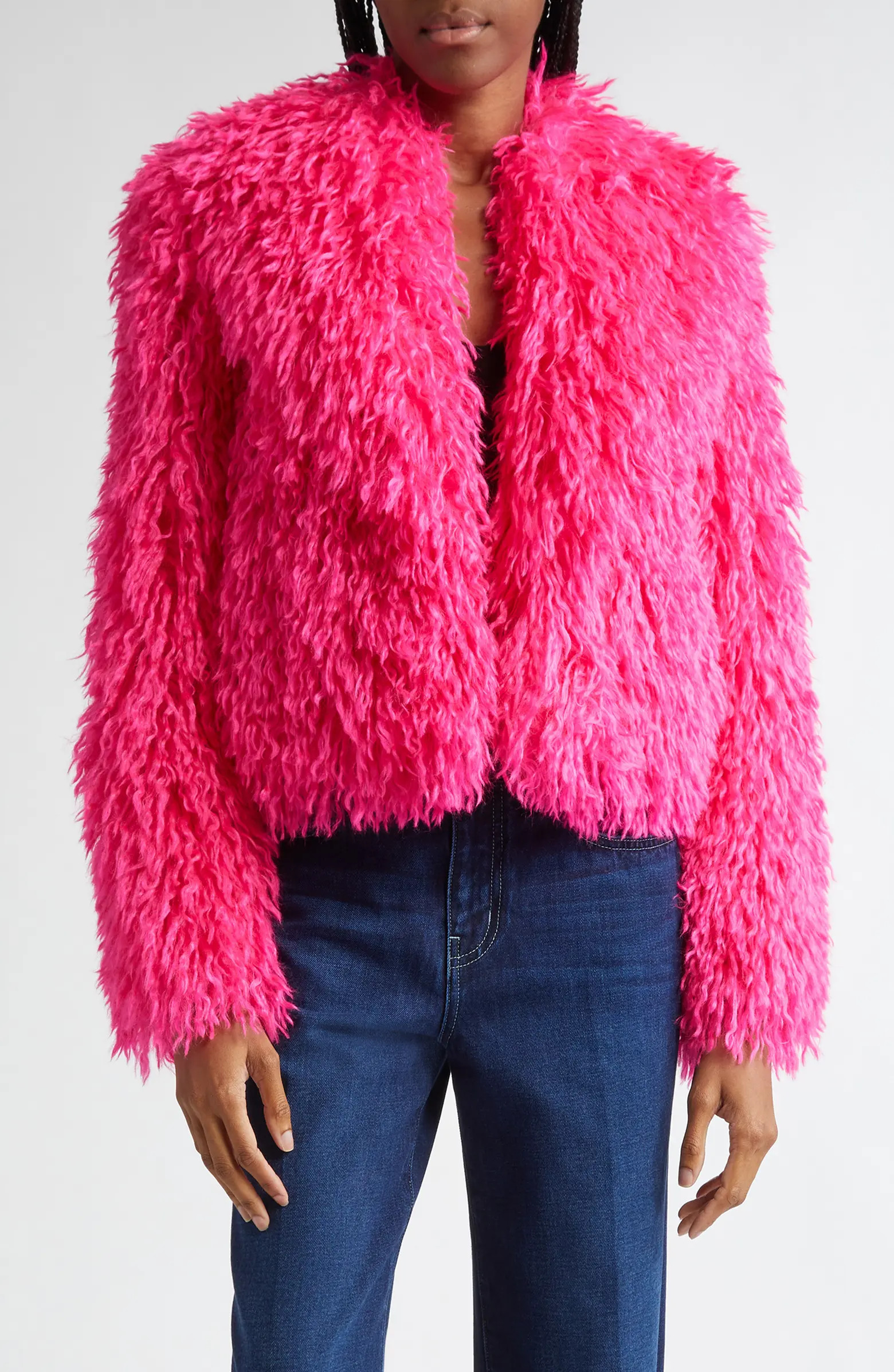 Davy Crop Faux Fur Jacket | Nordstrom Rack
