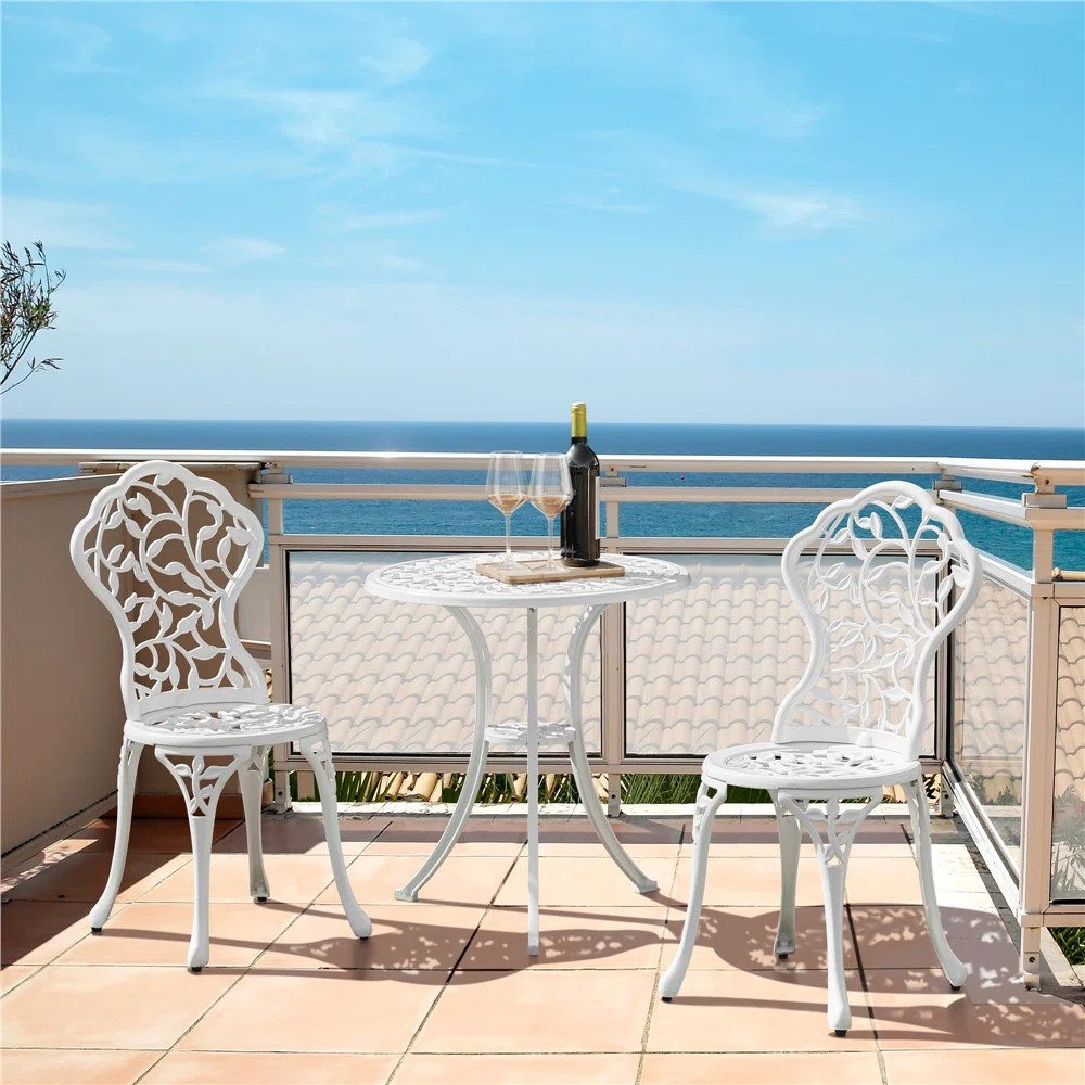 Yaheetech color  All Weather Table Set Antique Aluminium Bistro Dining Set & Reviews | Wayfair.co... | Wayfair UK