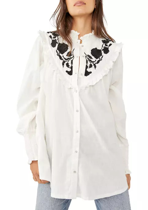 Rose Vines Embroidered Top | Belk