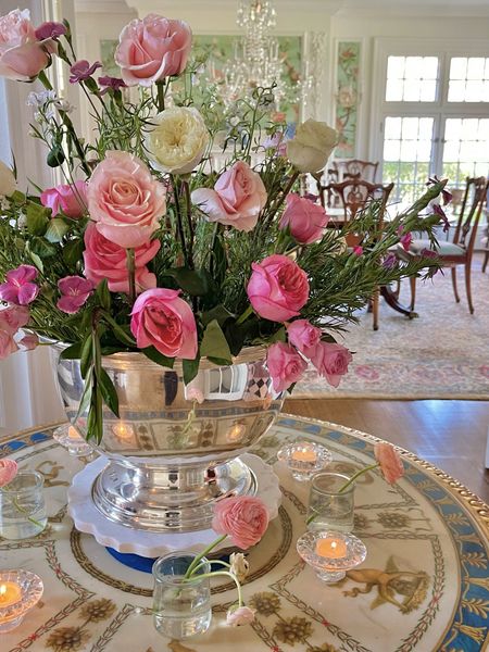 Use a silver punch bowl to make a stunning floral arrangement for your home. It would look especially pretty on Mother’s Day! I’ve linked a few punch bowls some old and some new!  

#LTKhome #LTKparties #LTKstyletip