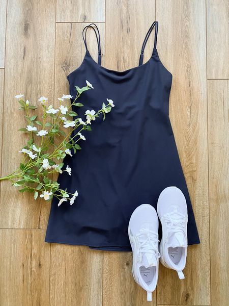 Workout dress. Abercrombie sale. Traveler dress. Navy blue dress. Everyday casual. 

#LTKGiftGuide #LTKActive #LTKSeasonal